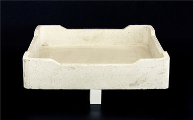 Vassoio ceramico bianco della cordierite, mobilie refrattaria della fornace 230 * 230 * 80mm
